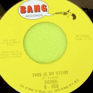 Derek - This is My Story / Cinnamon - BANG Records 588 W-10153 45rpm Vinyl‎